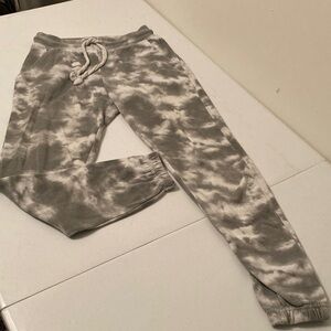 Juniors Gray Tie-Dye Joggers